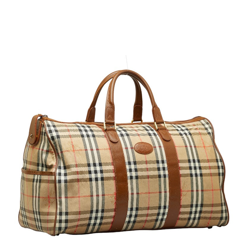 Burberry Boston Bag Travel Bag Nova Check Canvas