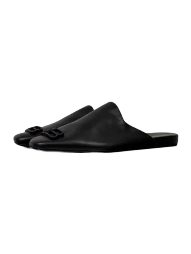 Balenciaga Cozy BB Logo Mule Slippers Black