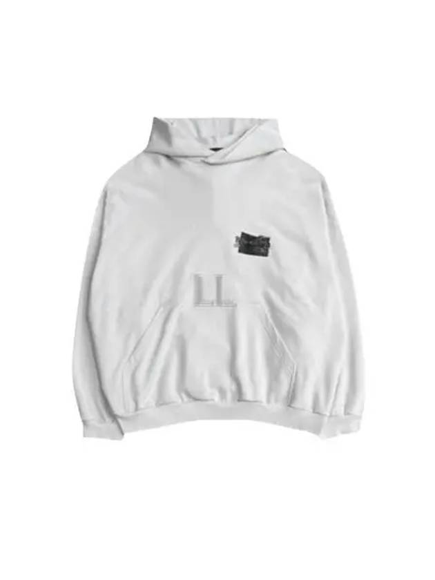 Balenciaga Logo Tape Hoodie White