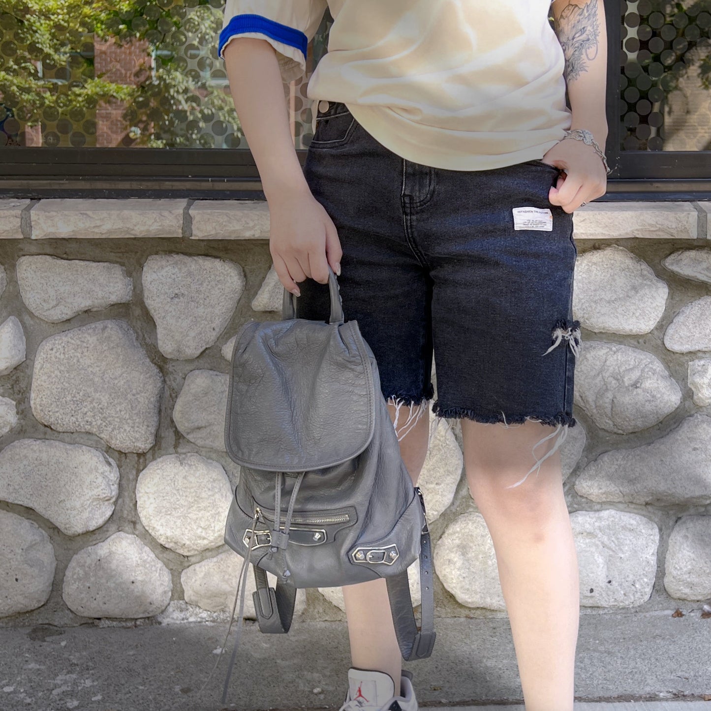 Balenciaga traveller city leather backpack pm