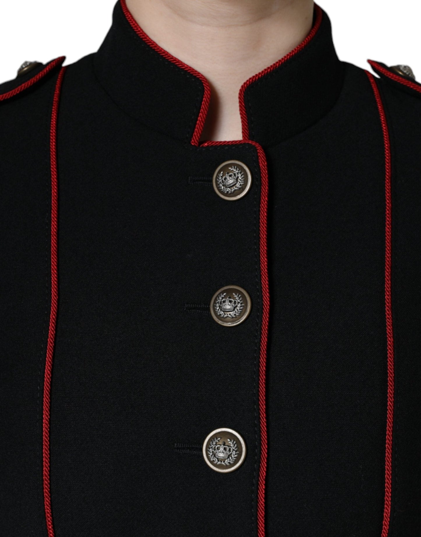 Dolce & Gabbana Black Single Breasted Trench Coat Women's Jacket