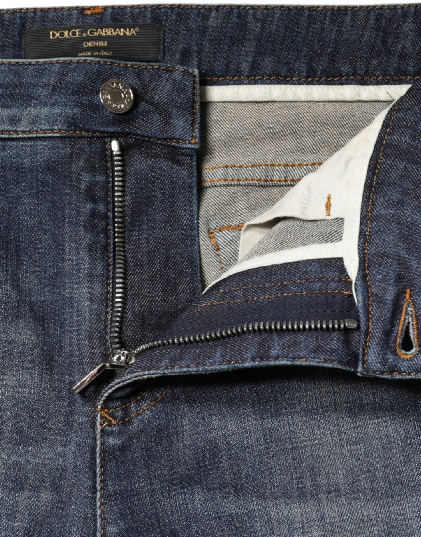 Dolce & Gabbana Dark Blue Cotton Stretch Skinny Denim Women's Jeans