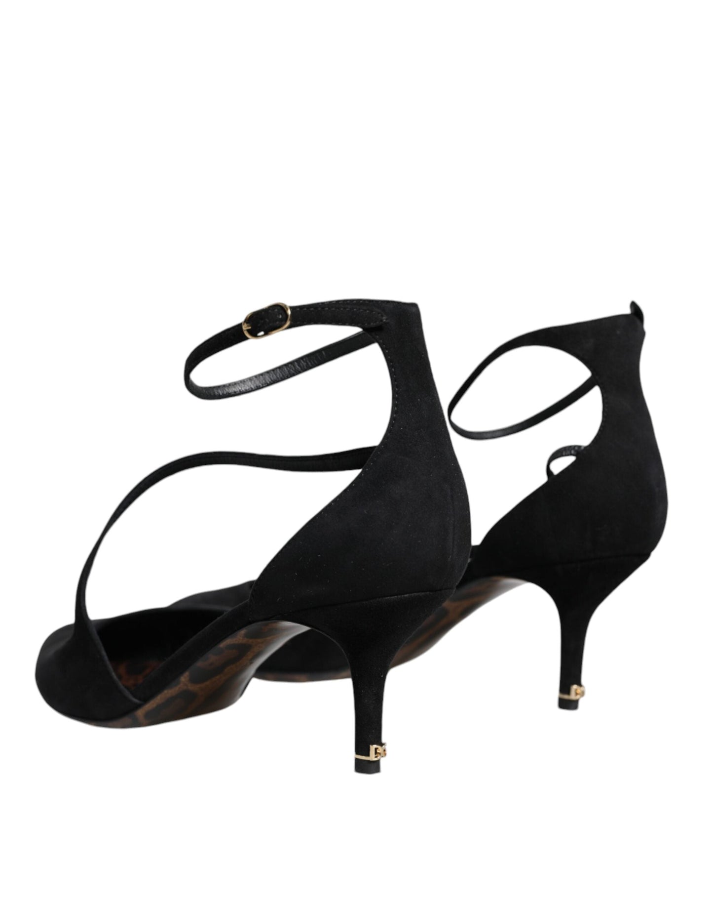 Dolce & Gabbana Black Suede Ankle Strap Heels Pumps Women's Shoes ()