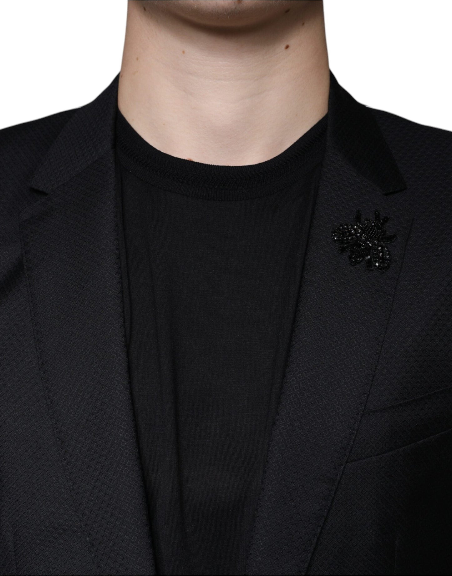 Dolce & Gabbana Black MARTINI Bee Single Breasted Men's Blazer
