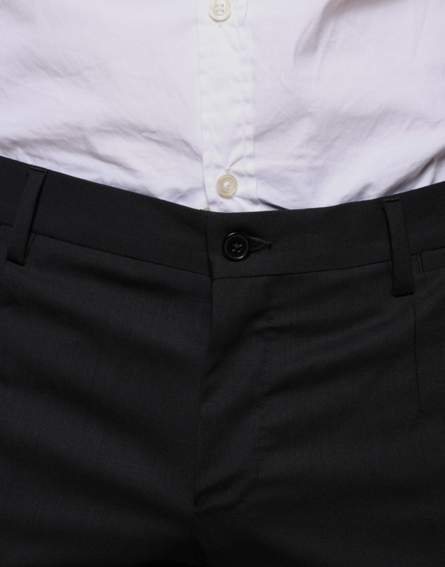 Dolce & Gabbana Black Wool Skinny Dress Formal Men's Pants