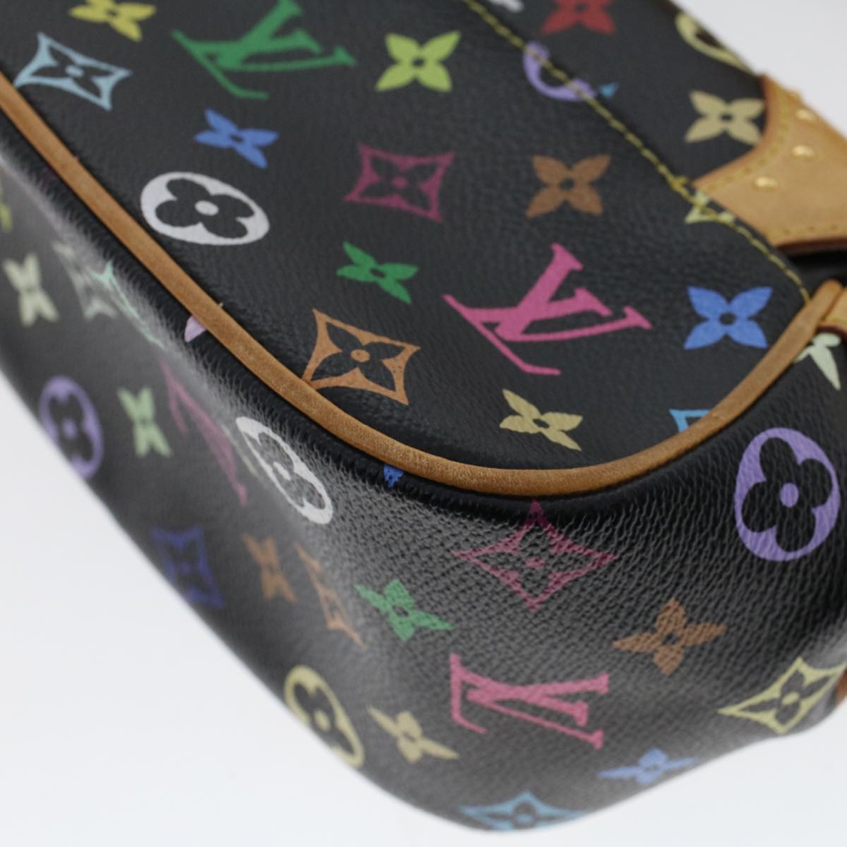 LOUIS VUITTON Monogram Multicolor Marilyn Shoulder Bag Black LV 46978