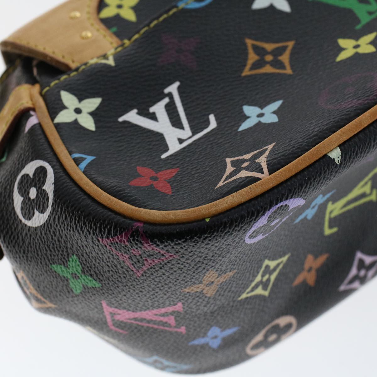LOUIS VUITTON Monogram Multicolor Marilyn Shoulder Bag Black LV 46978