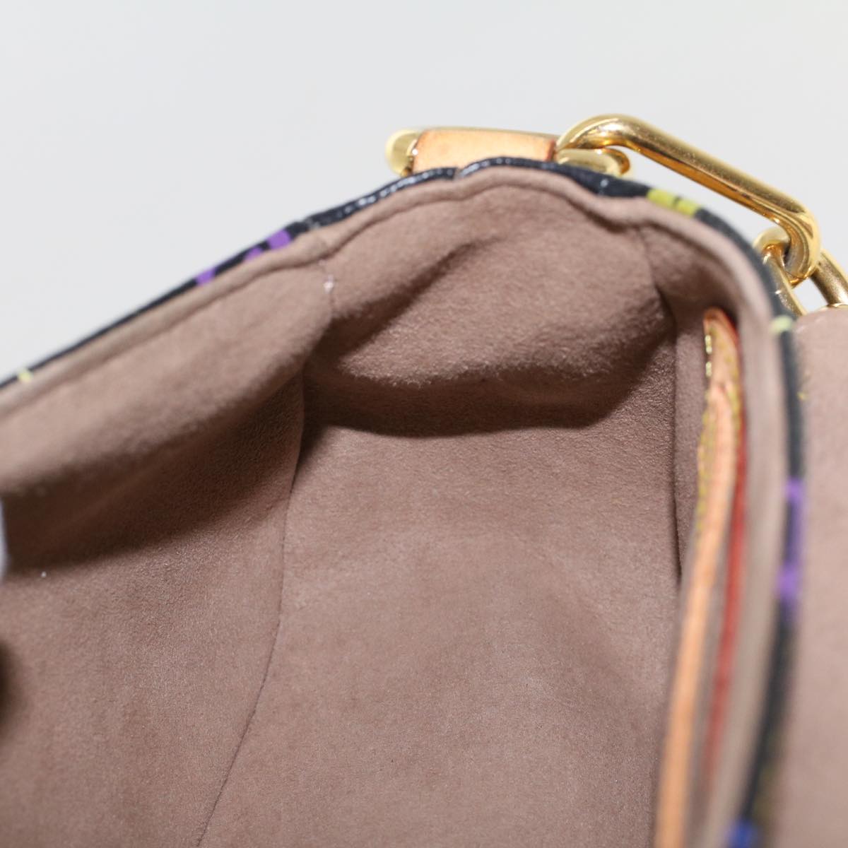 LOUIS VUITTON Monogram Multicolor Marilyn Shoulder Bag Black LV 46978