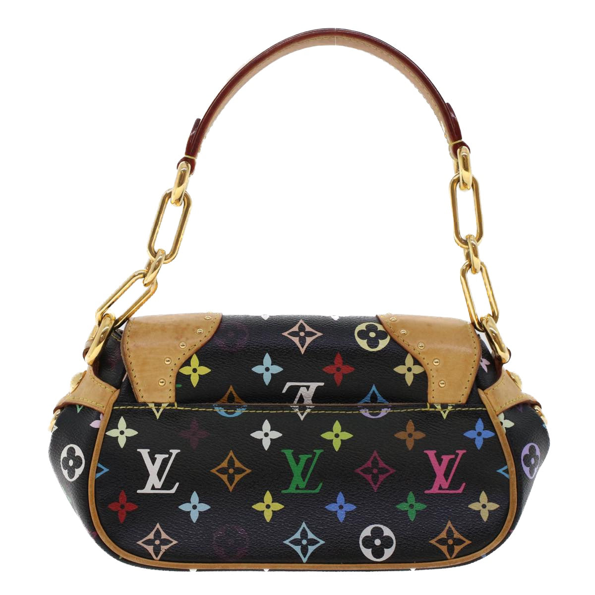 LOUIS VUITTON Monogram Multicolor Marilyn Shoulder Bag Black LV 46978