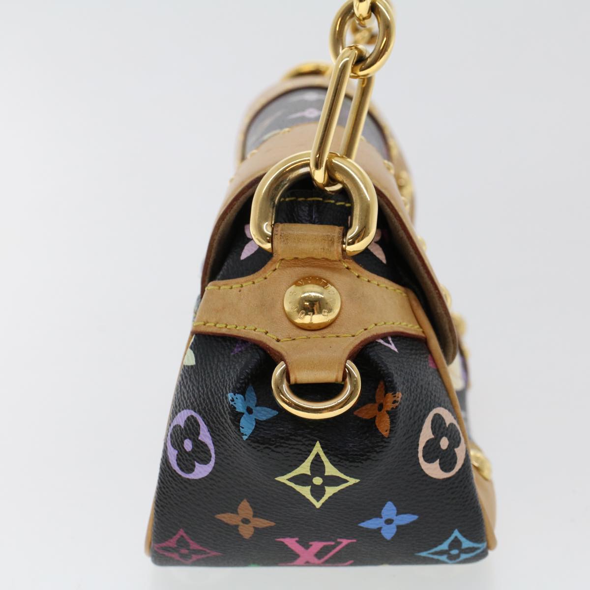 LOUIS VUITTON Monogram Multicolor Marilyn Shoulder Bag Black LV 46978