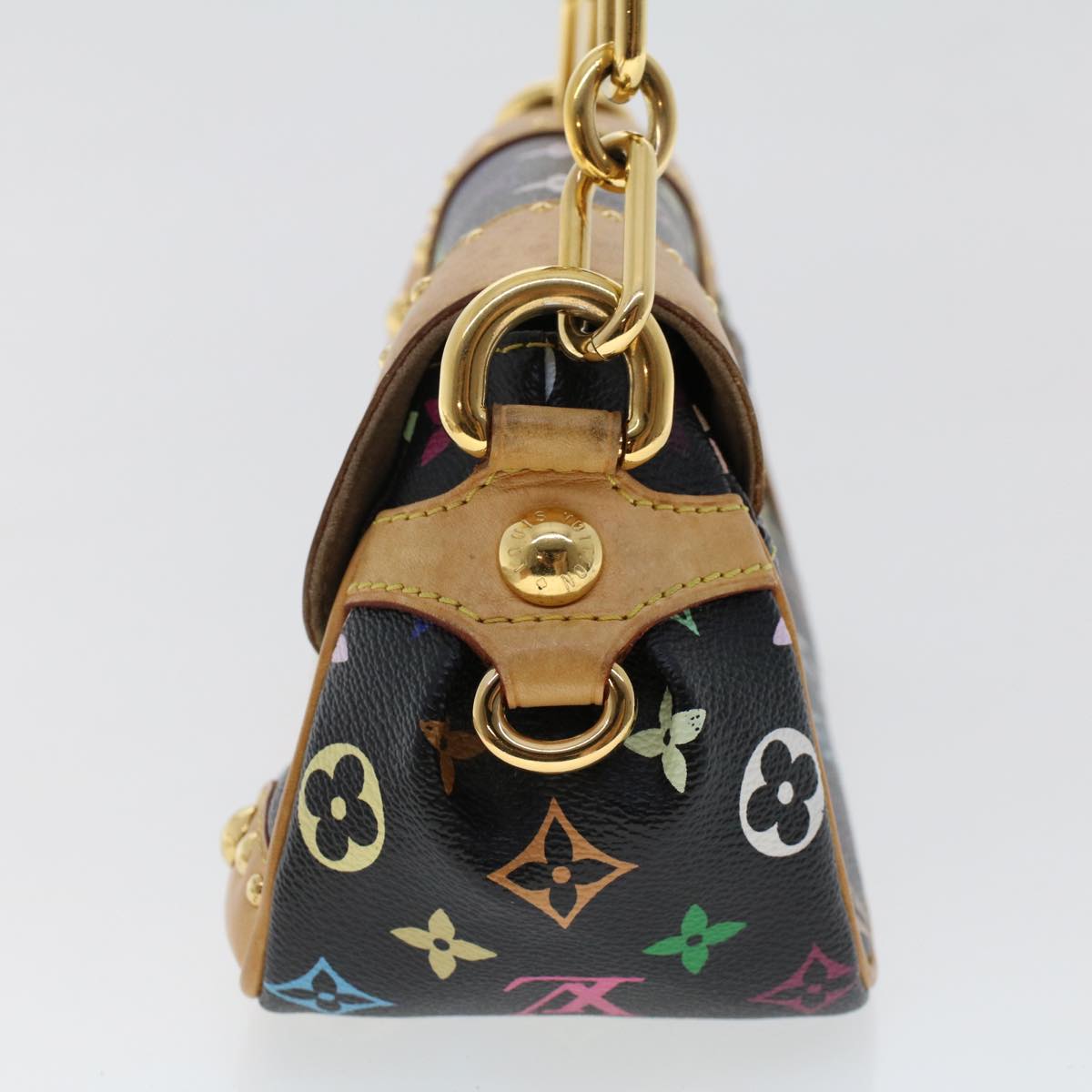 LOUIS VUITTON Monogram Multicolor Marilyn Shoulder Bag Black LV 46978