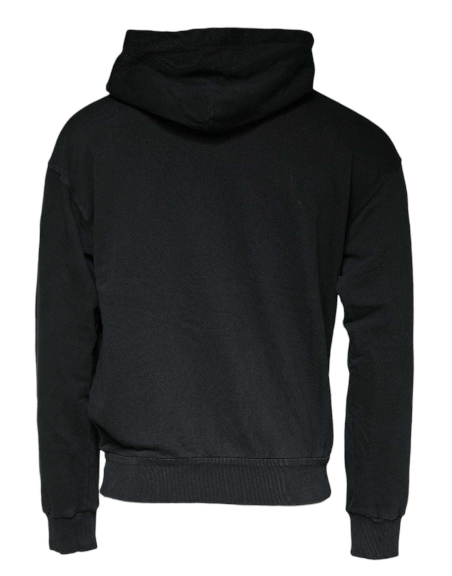 Dolce & Gabbana Black Logo Plaque Hooded Full Zip Men's Sweater ()