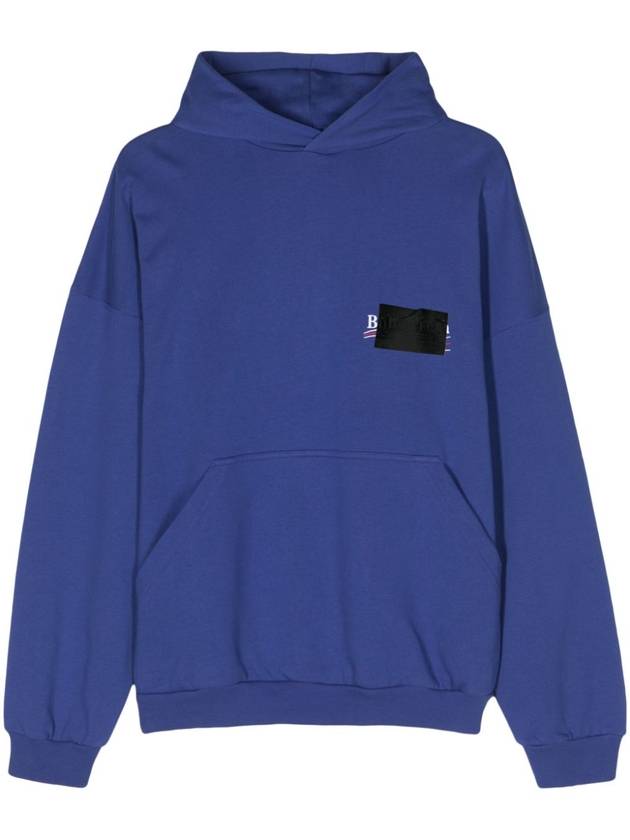 Balenciaga Gaffer Maxi Hoodie Blue