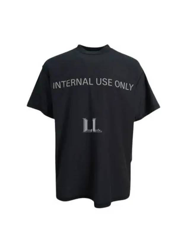 Balenciaga Inside Out Oversized Distressed Short Sleeve T-Shirt Black