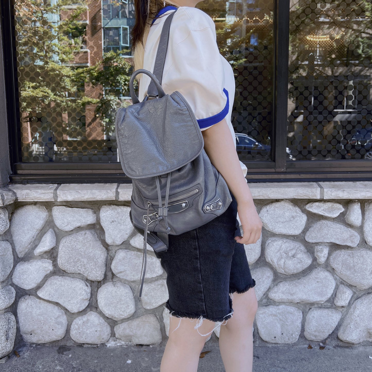 Balenciaga traveller city leather backpack pm