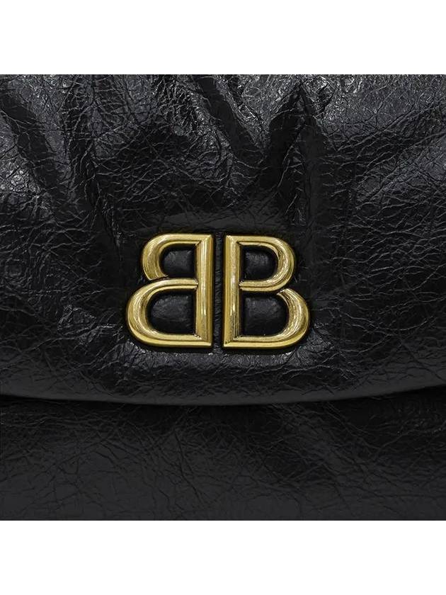 Balenciaga Monaco Chain Strap Shoulder Bag Black