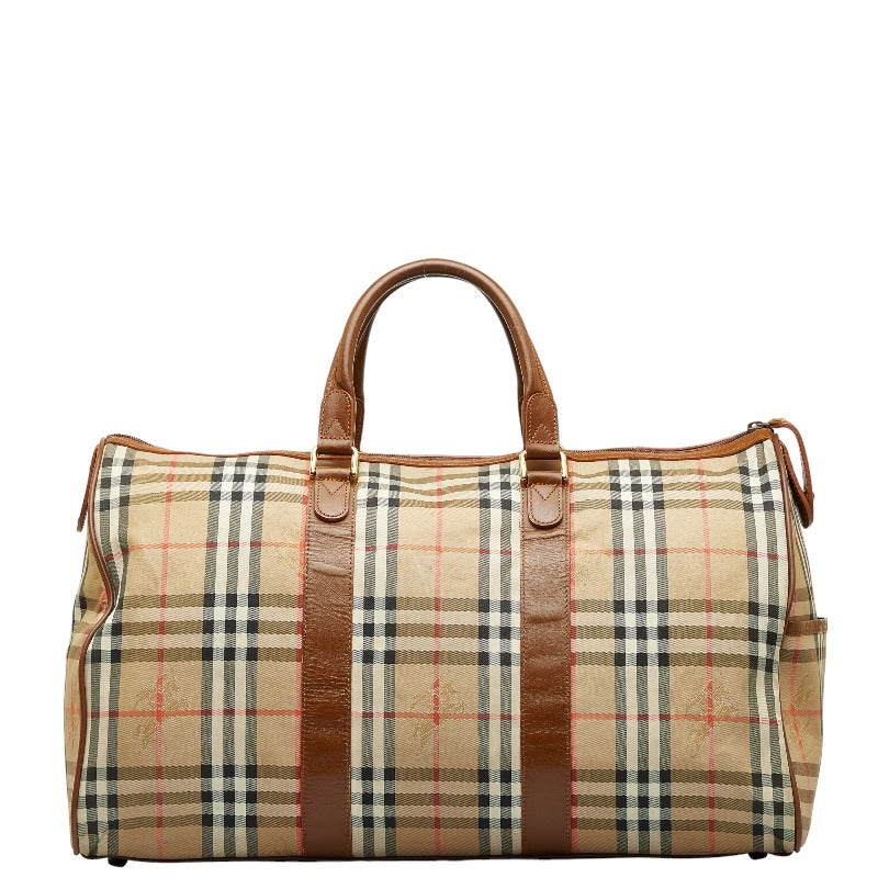 Burberry Boston Bag Travel Bag Nova Check Canvas