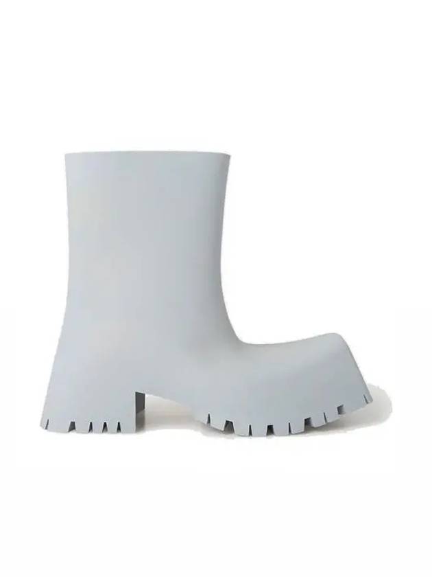 Balenciaga Square Toe Rubber Rain Boots Grey