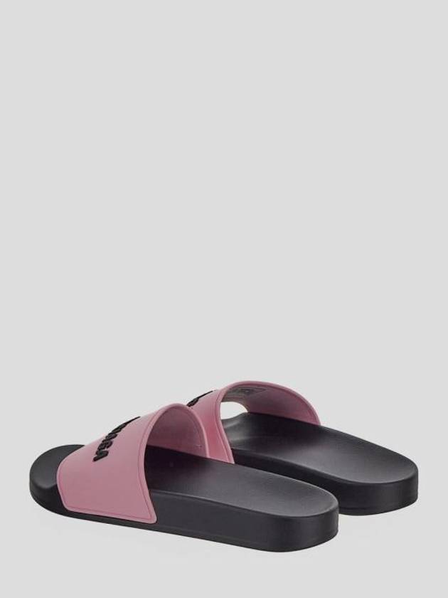 Balenciaga Logo Pool Slippers Pink