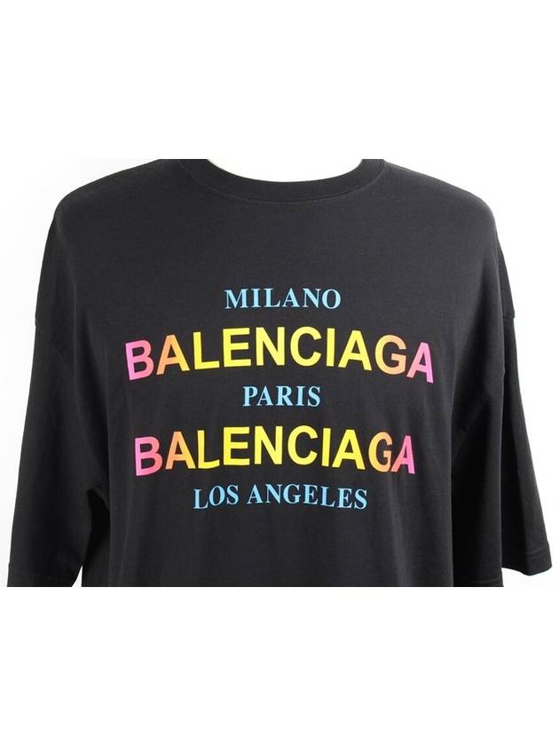 Balenciaga Rainbow logo short sleeve t shirt S