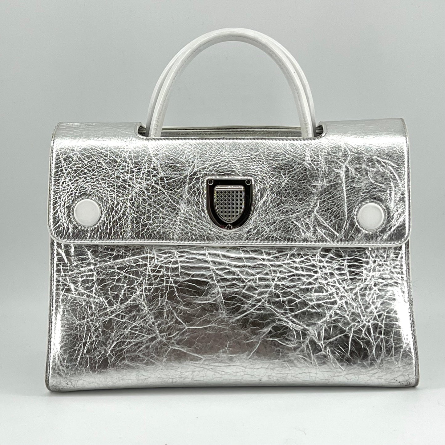 CHRISTIAN DIOR Medium Diorever silver bag