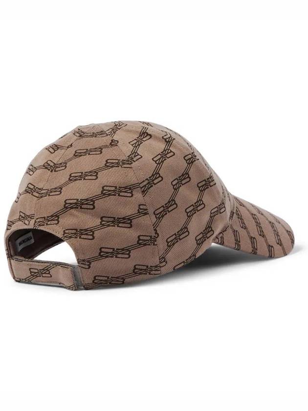 Balenciaga BB Monogram Cotton Drill Ball Cap Beige
