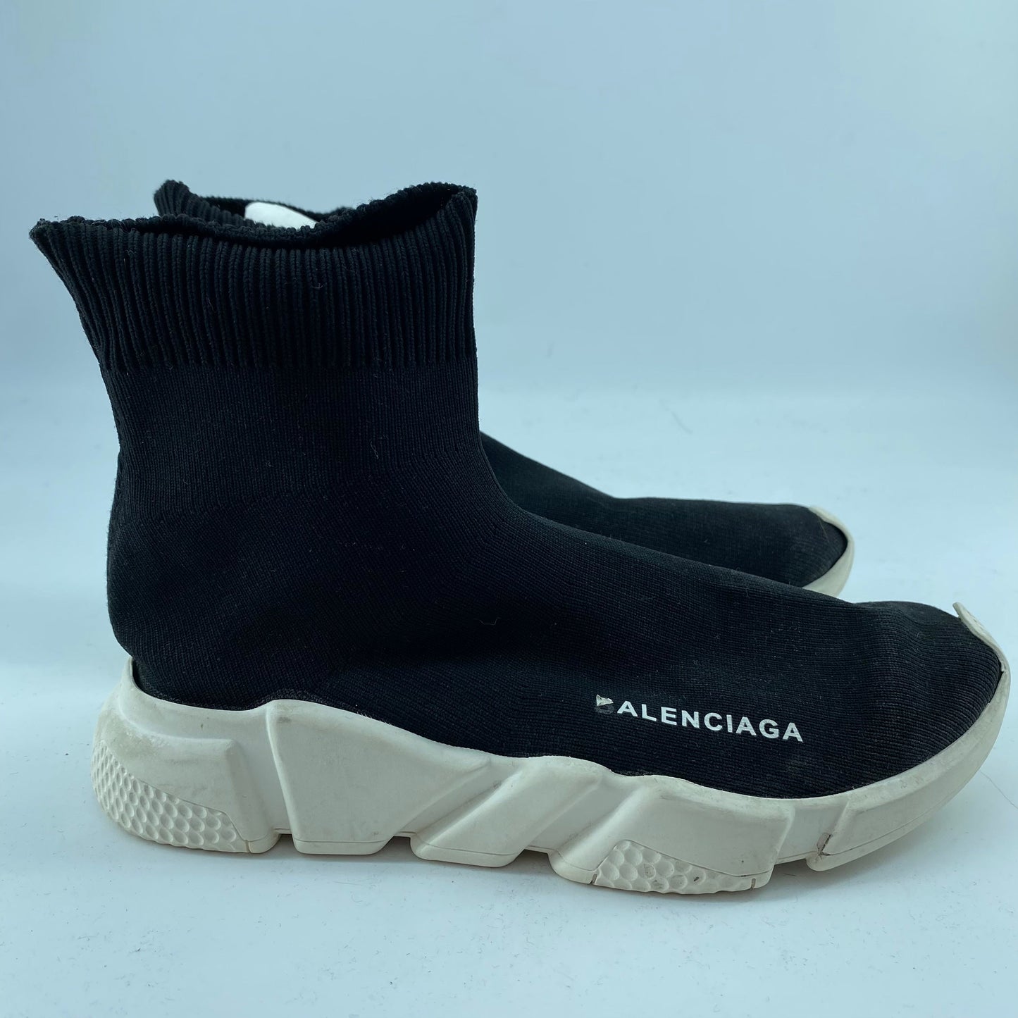 Balenciaga Black & White Speed Sneakers