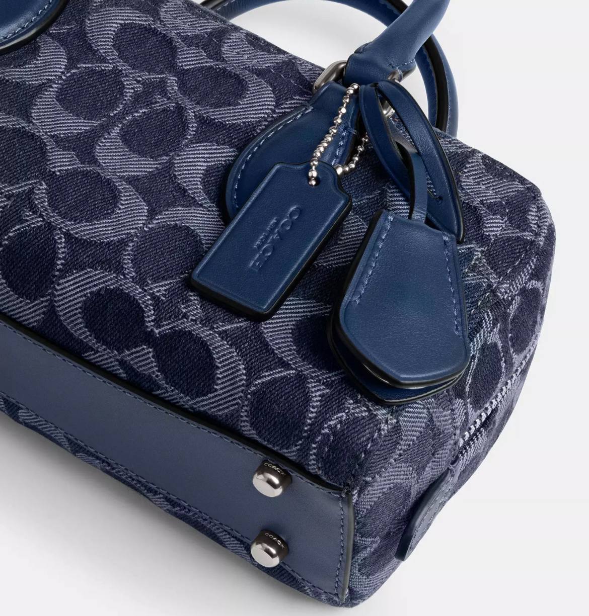 Coach Bowery Satchel 22 In Signature Denim