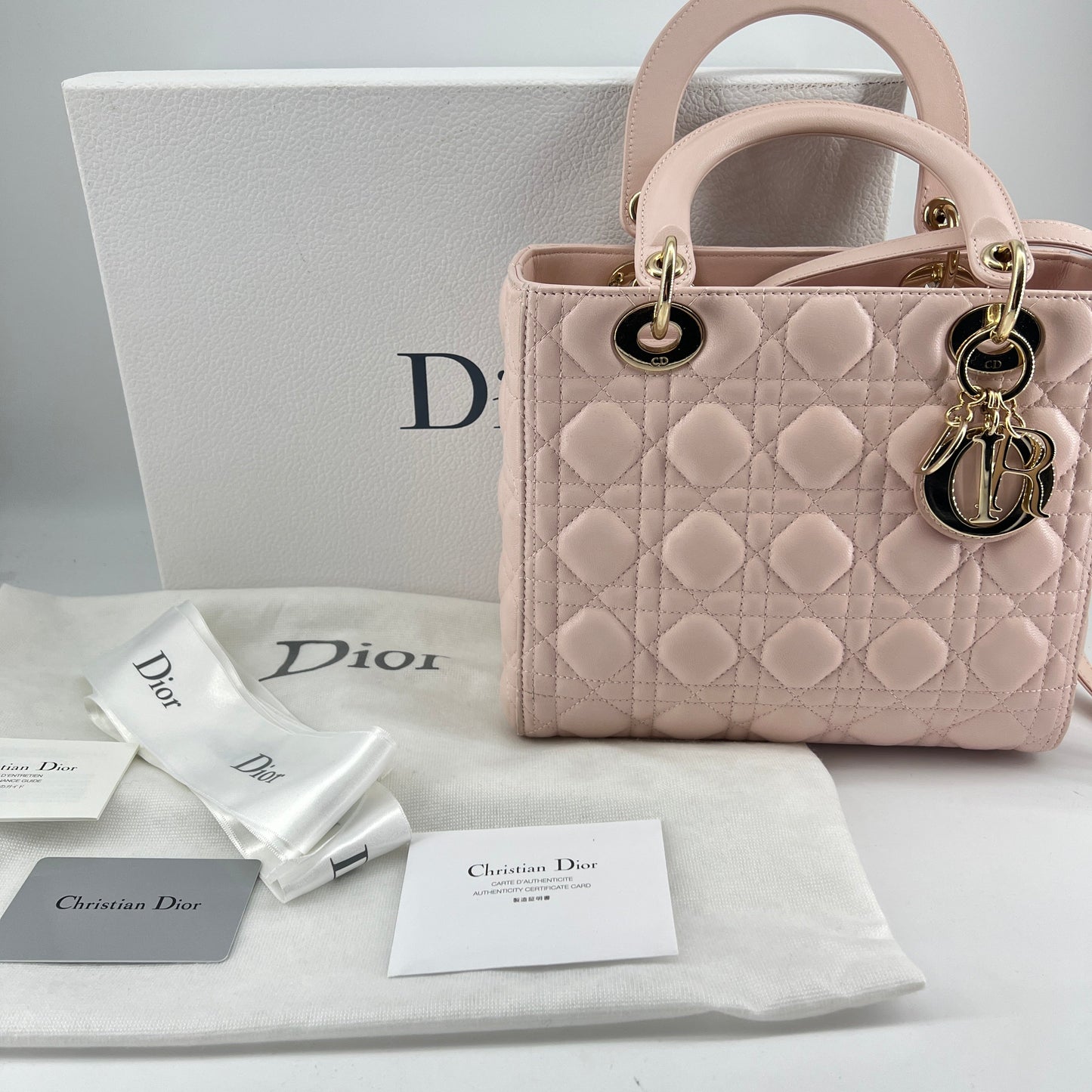 Dior Lady Dior pink Medium Bag Year2013TWS