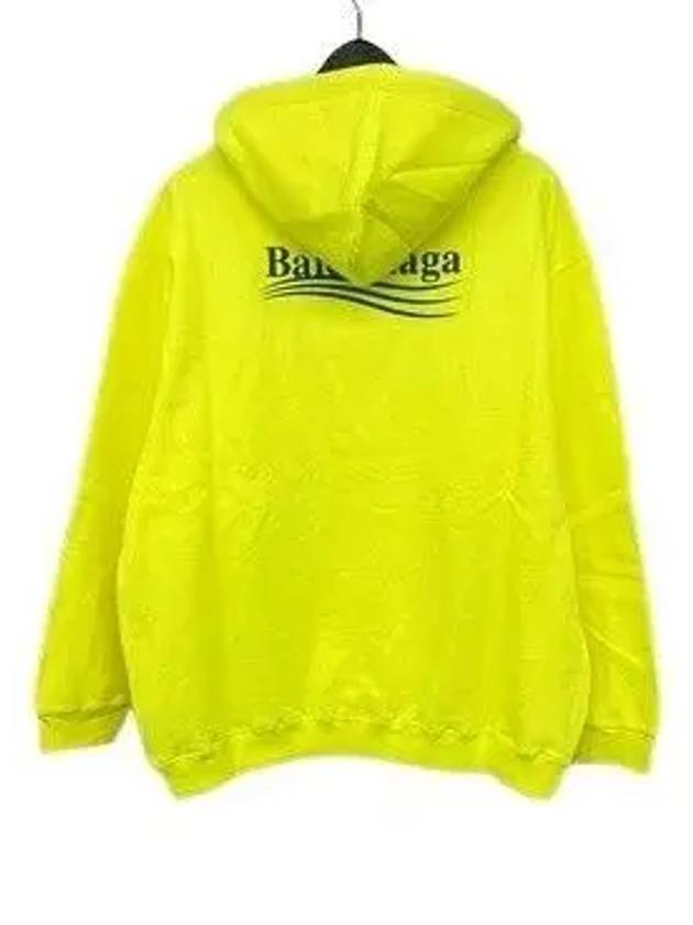 Balenciaga Men's Political Wave Logo Hoodie Neon