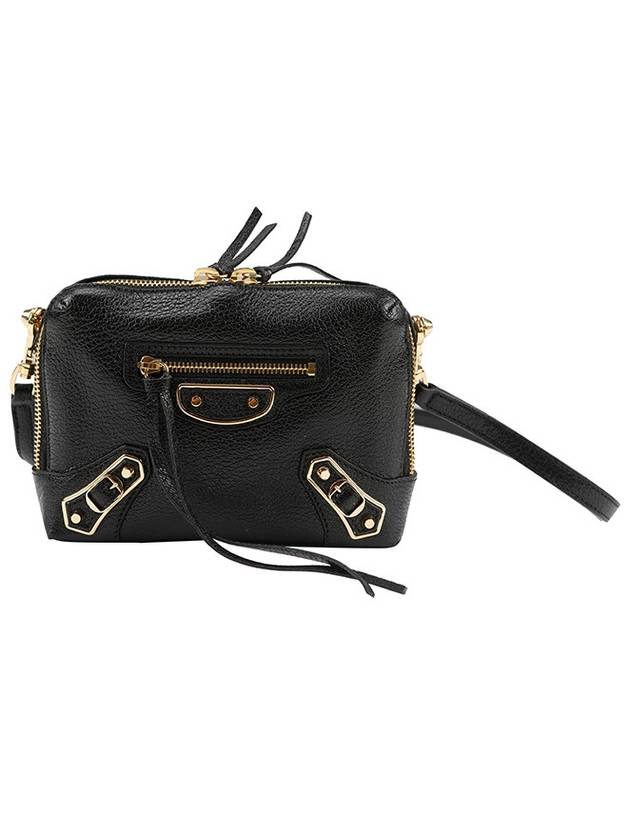 Balenciaga Metal Reporter Mini Cross Bag Black