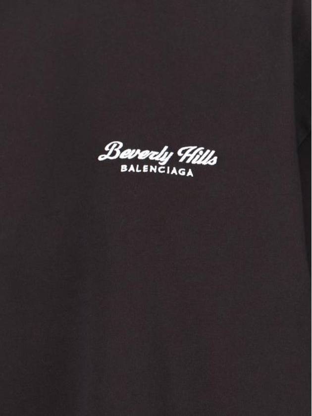 Balenciaga Logo Print Medium Fit Short Sleeve T-Shirt Black