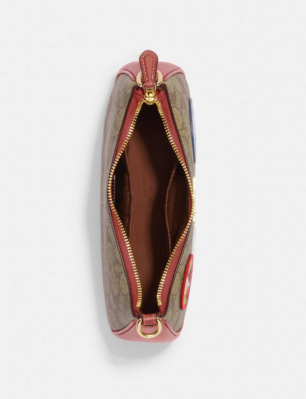 Coach X Peanuts Teri Shoulder Bag In Signature Canvas With Patches