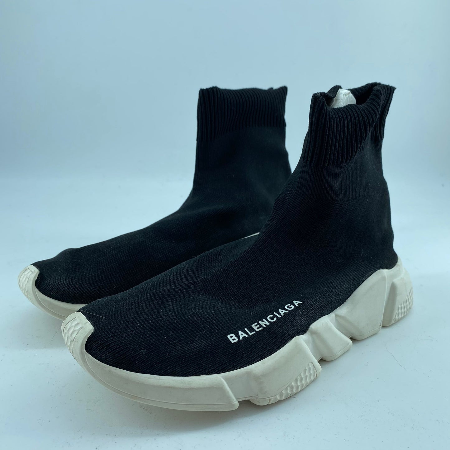 Balenciaga Black & White Speed Sneakers
