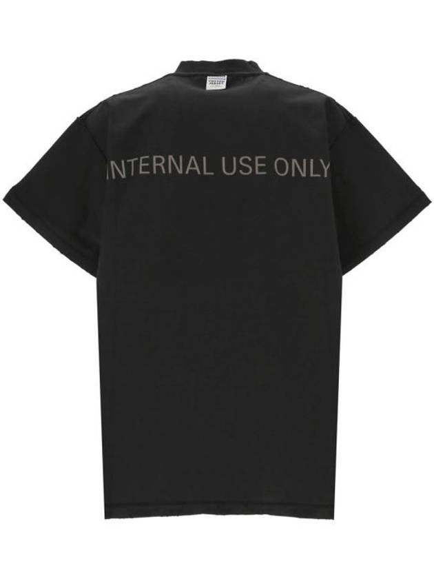 Balenciaga Inside Out Oversized Distressed Short Sleeve T-Shirt Black