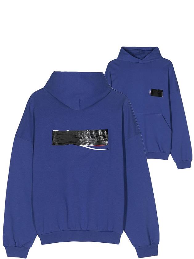 Balenciaga Gaffer Maxi Hoodie Blue