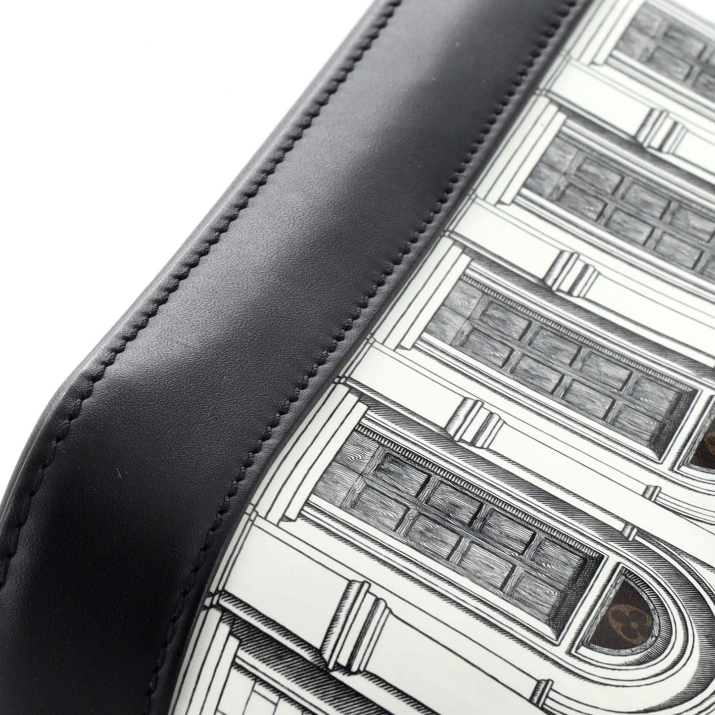 Alma Handbag Limited Edition Fornasetti Architettura Print Leather and Monogram Canvas BB