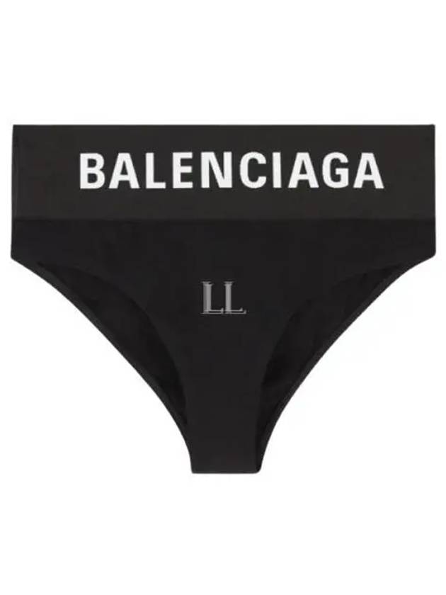 Balenciaga Logo Elastic Briefs Black