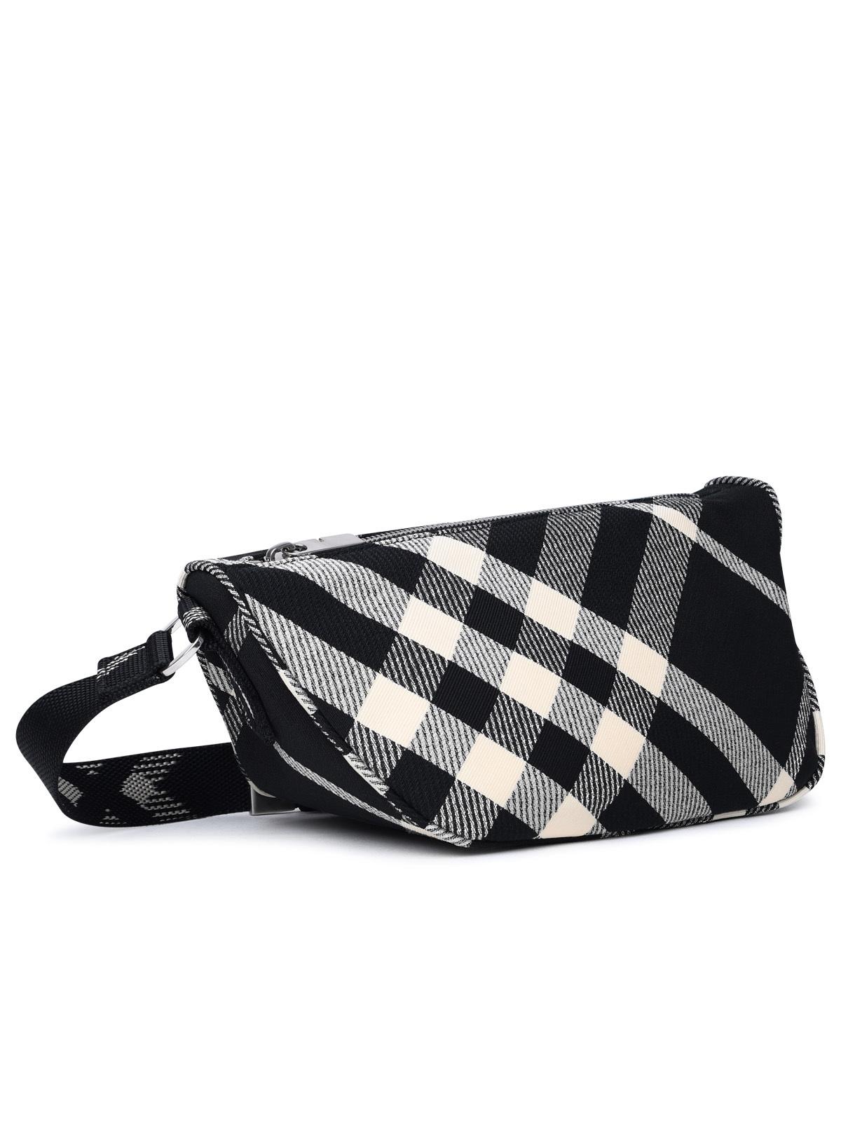 Burberry 'Shield Messenger' Black Cotton Blend Crossbody Bag Man