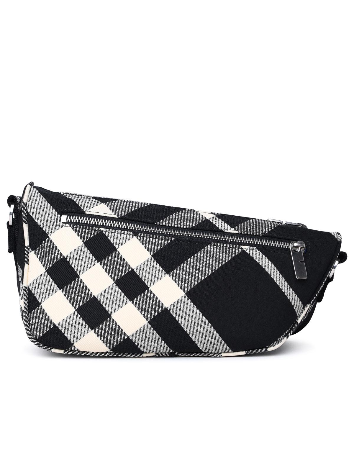 Burberry 'Shield Messenger' Black Cotton Blend Crossbody Bag Man