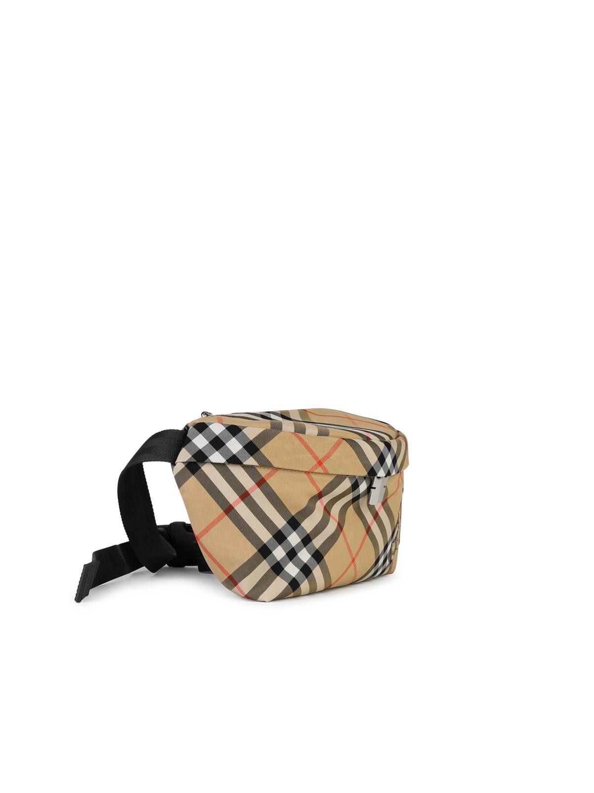 Burberry 'Check' Beige Polyester Fanny Pack Man