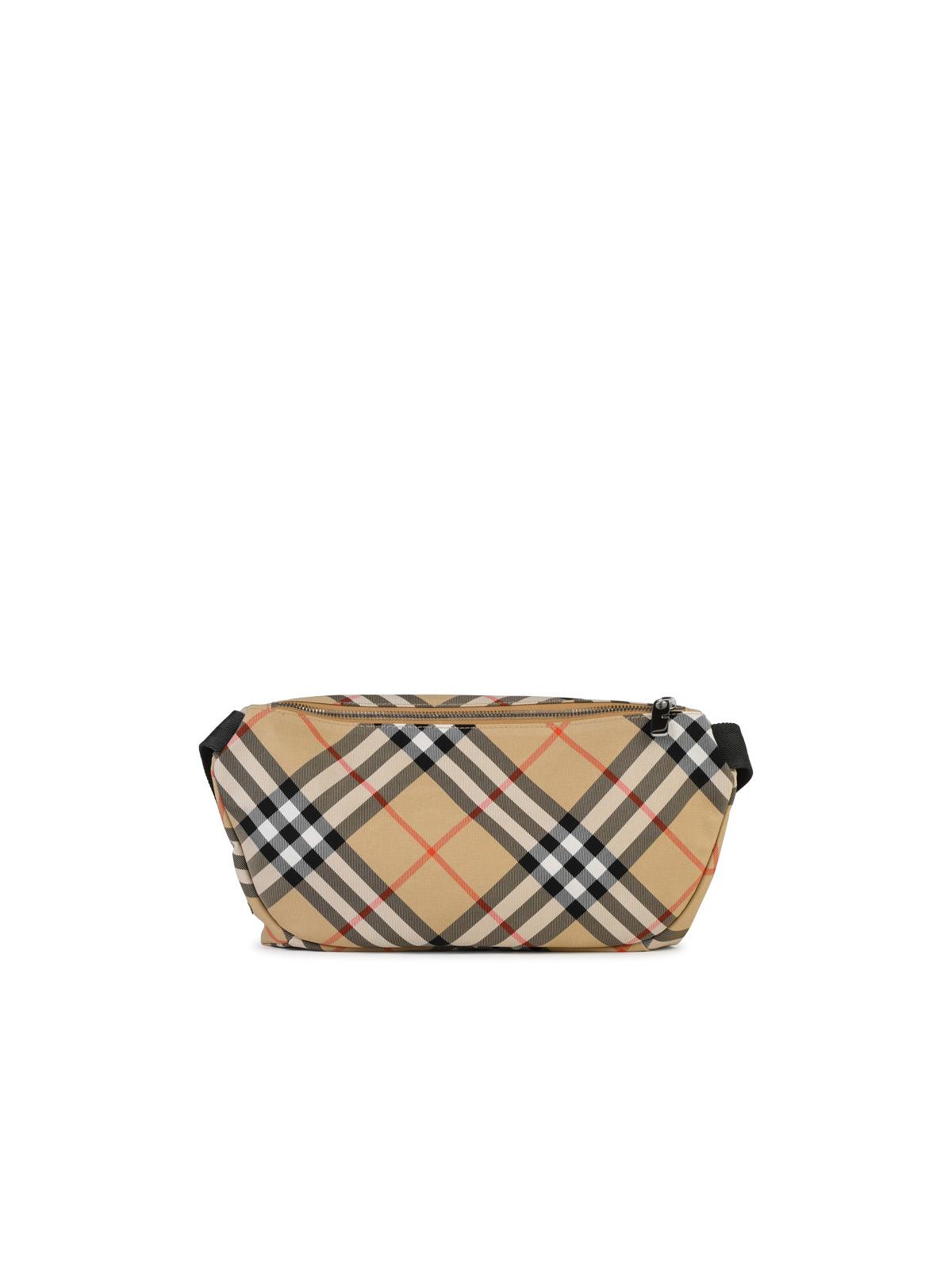 Burberry 'Check' Beige Polyester Fanny Pack Man