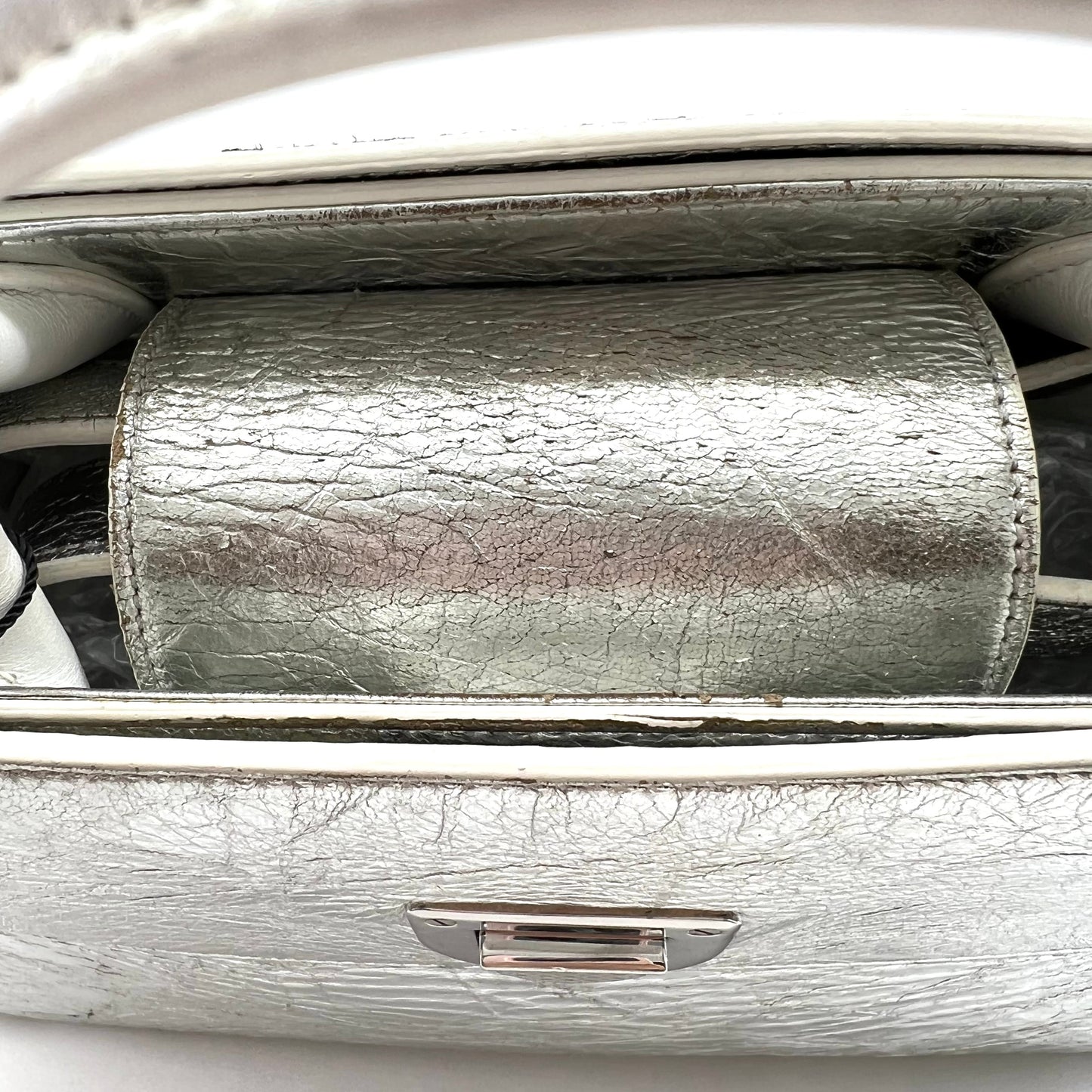 CHRISTIAN DIOR Medium Diorever silver bag