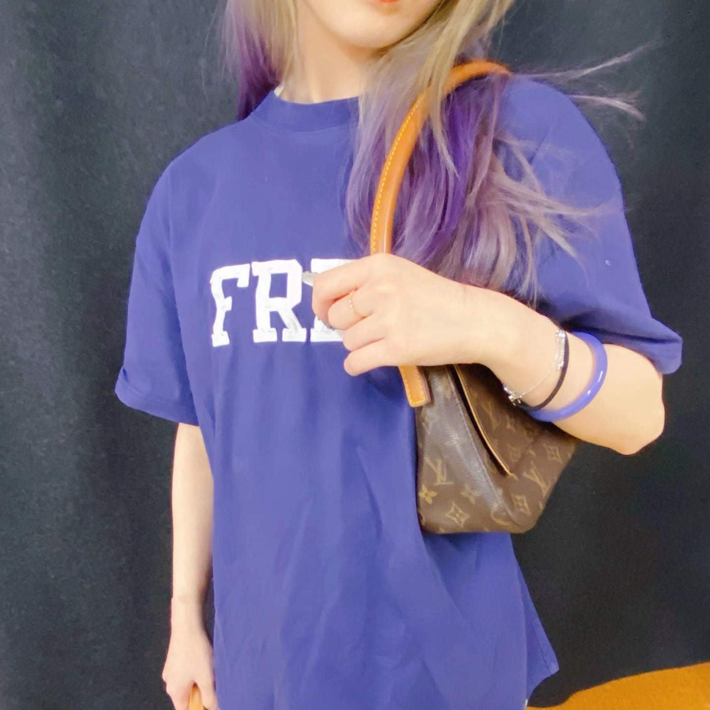 Balenciaga Purple 'Free' T-shirt