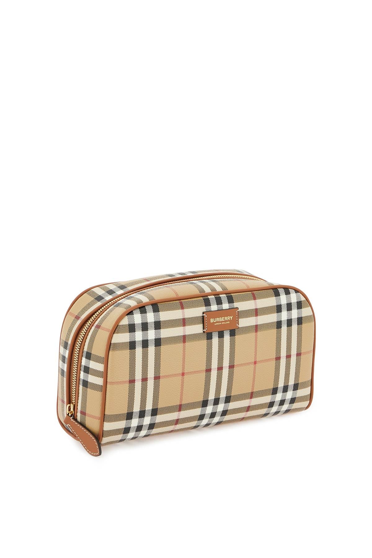 Burberry Faux Leather Tartan Beauty Case Women