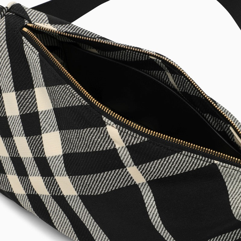 Burberry Shield Medium Bag With Black/Calico Check Pattern Women