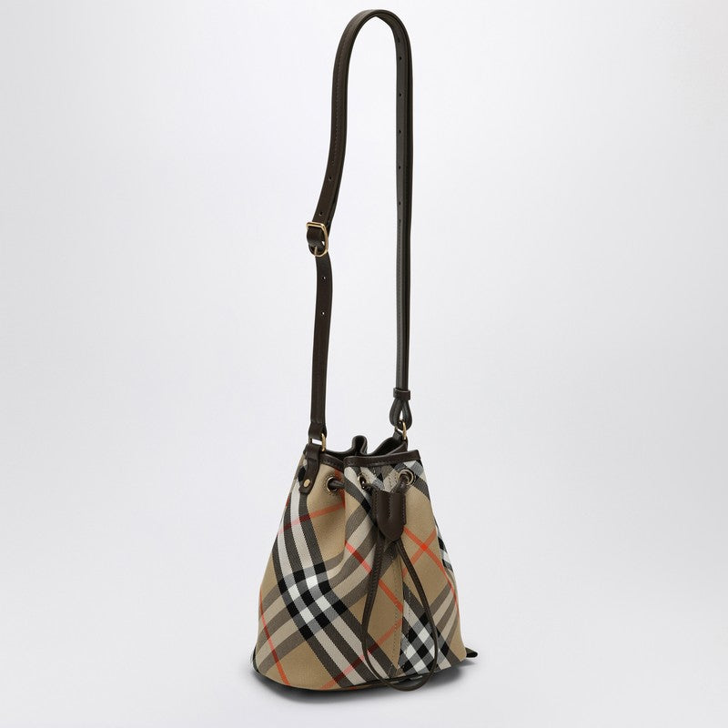 Burberry Small Bucket With Shoulder Strap Check Women