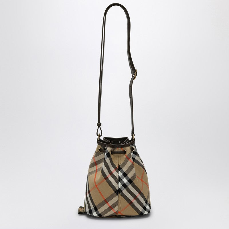 Burberry Small Bucket With Shoulder Strap Check Women