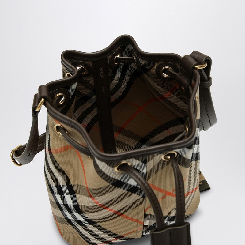 Burberry Small Bucket With Shoulder Strap Check Women