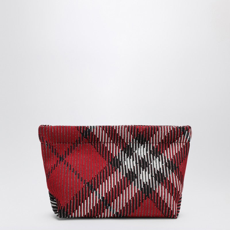 Burberry Clutch Bag With Red Check Pattern Women